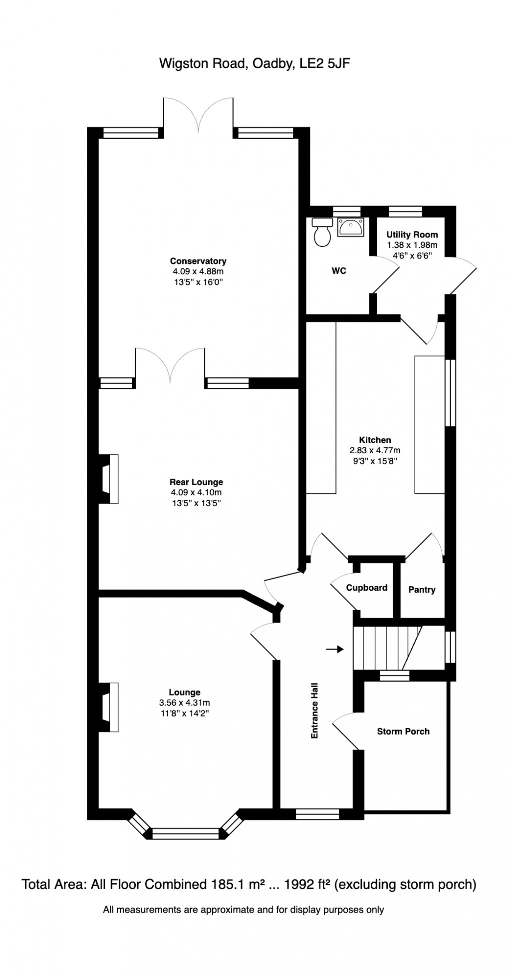 Floorplan for Wigston Road, Oadby