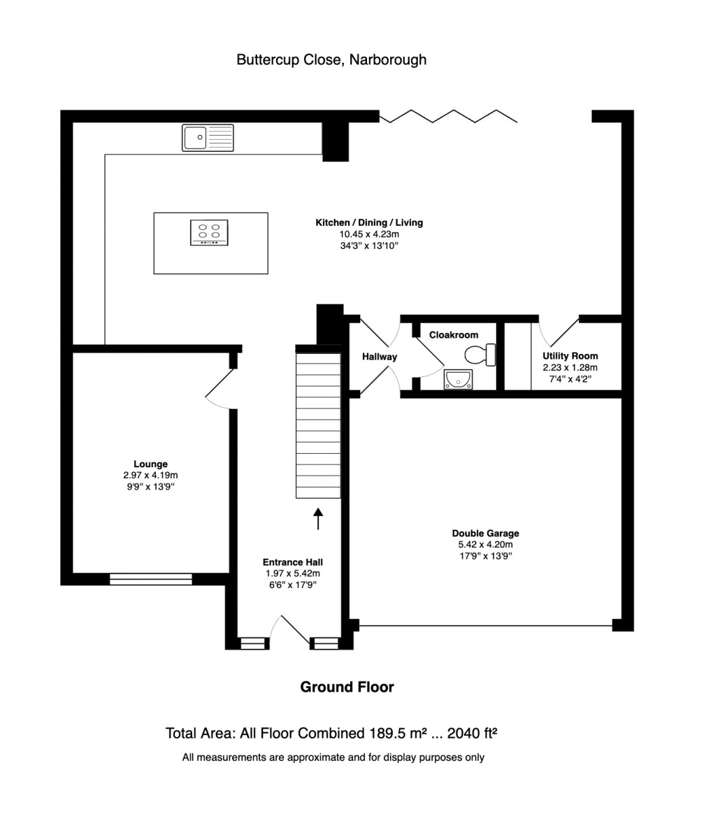 Floorplan for Buttercup Close, Narborough