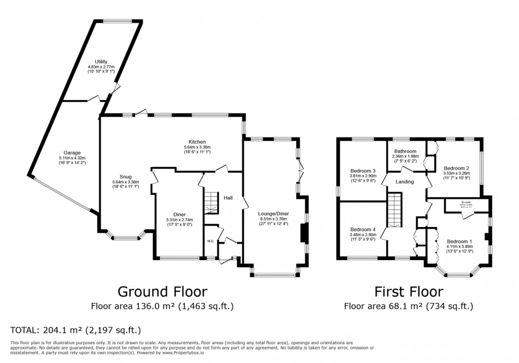 Floorplan for Copse Close, Oadby, Leicester, LE2 4FB