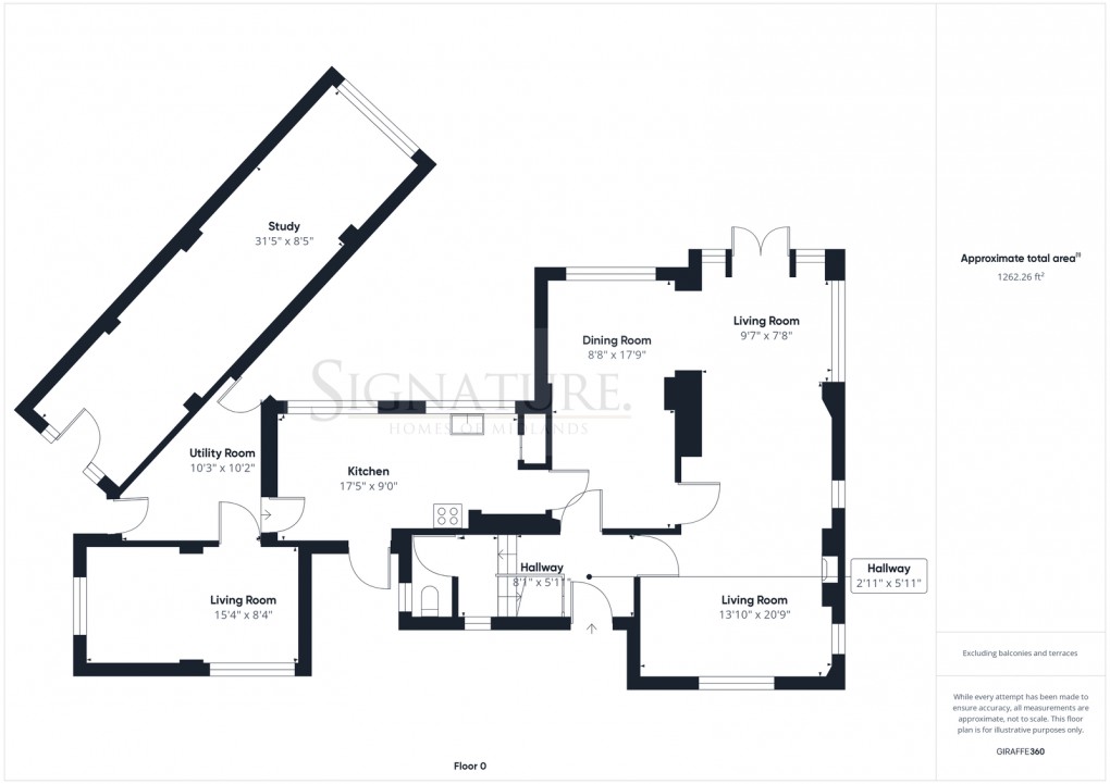 Floorplan for Hall Close, Kibworth Harcourt, Leicester, LE8 0ND