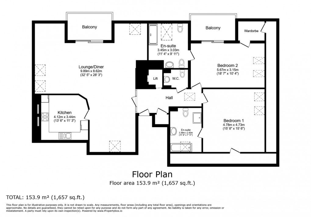 Floorplan for The Penthouse, Wentworth Court