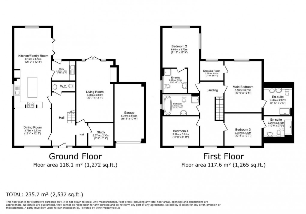 Floorplan for Birch House, Marston Trussell