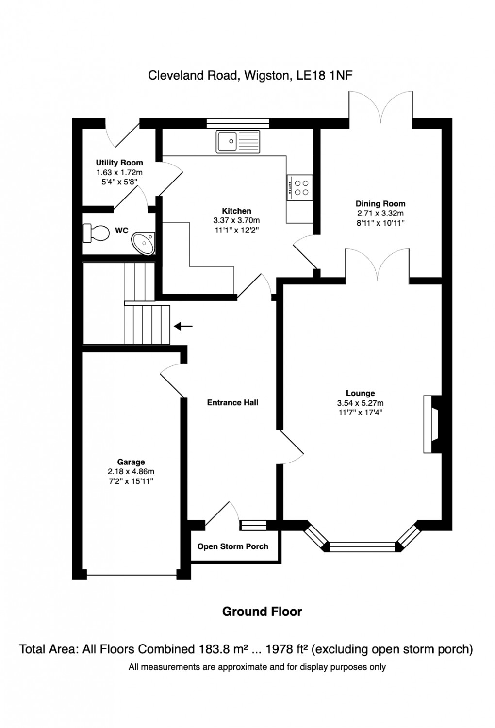 Floorplan for Cleveland Road, Wigston